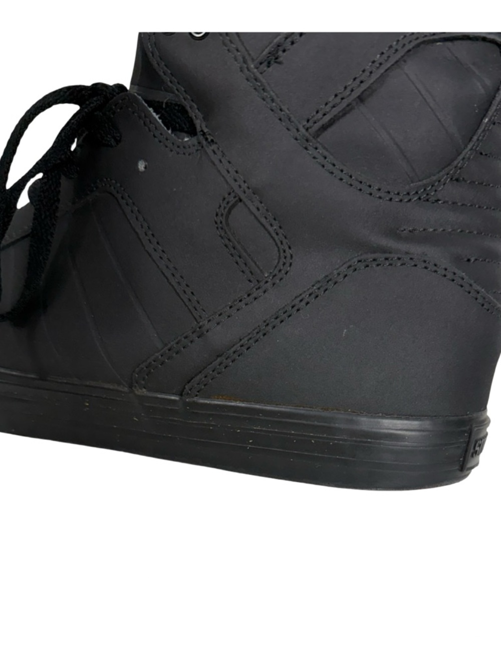 Supra Skytop Muska Red Carpet Skate Shoes Mens Size 12 Black Sneakers - Picture 11 of 16